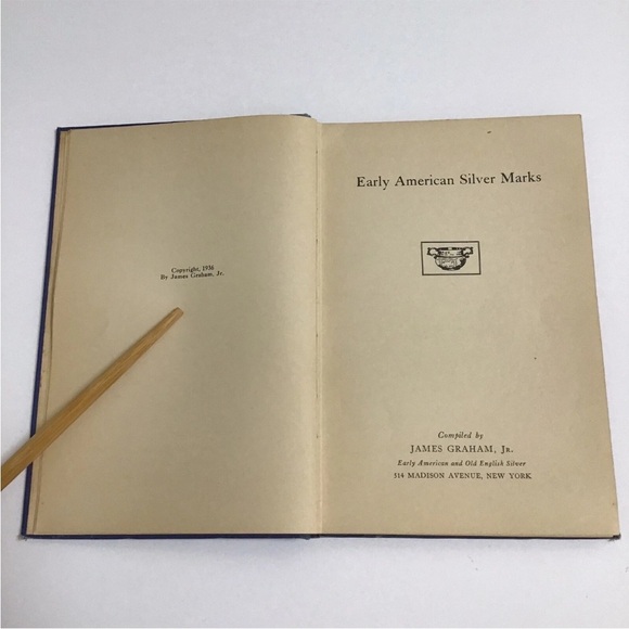 Early American Silver Marks Book RARE 1936 LTD EDITION (396 of 500) Hardcover - Picture 10 of 16